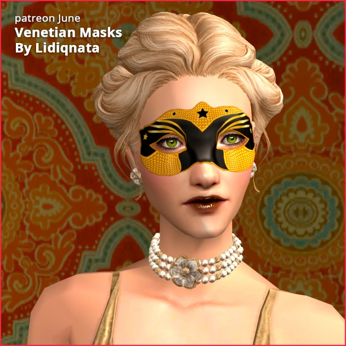 Venetian Masks venetian mask by lidiqnata for sims 2